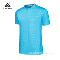 Camisa llana de secado rápido O-cuello Unisex ejecutando ropa deportiva